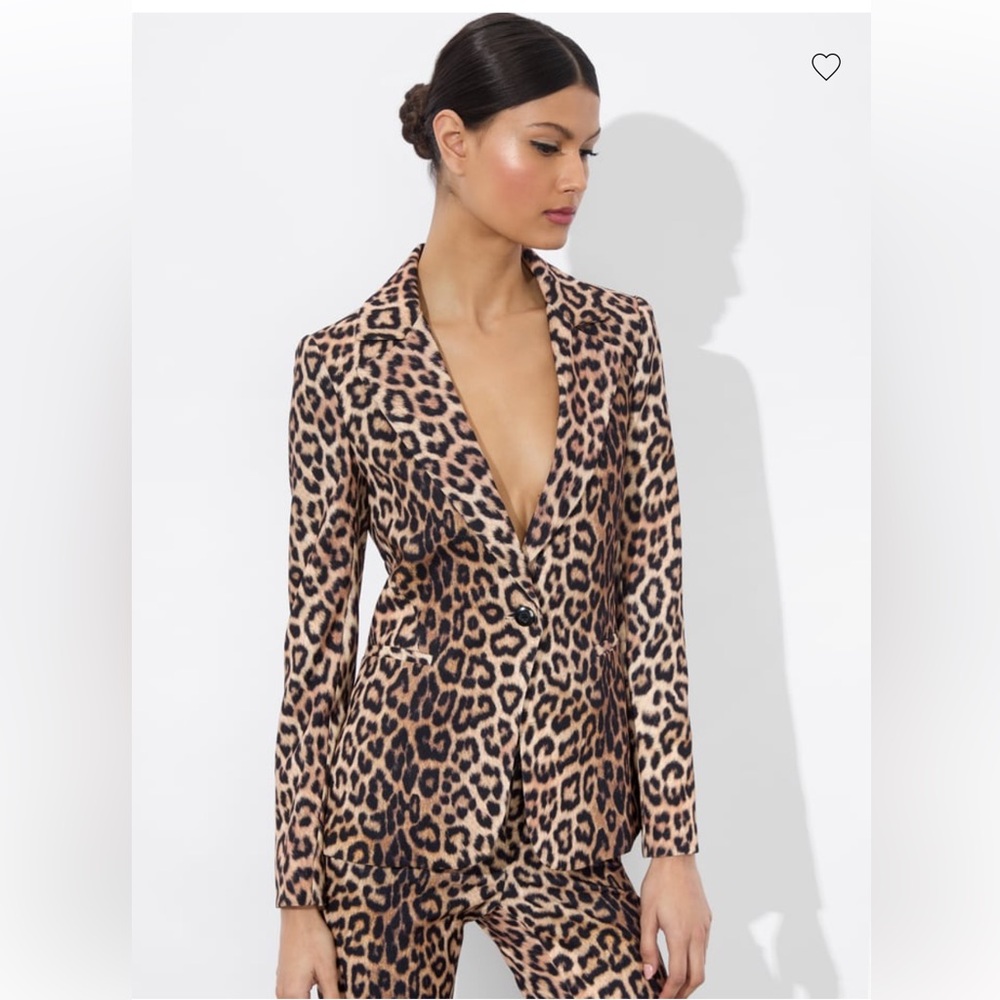 Alice and Olivia Toby Leopard Jacquared Blazer 6 NWOT - Picture 10 of 10